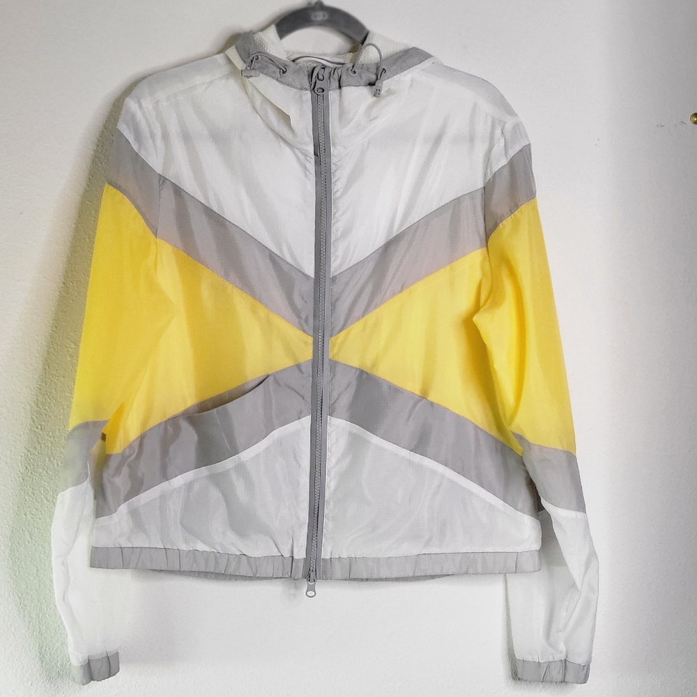 Blanc Noir - Tulum Windbreaker - Yellow and Gray Jacket - Size L - Picture 3 of 16